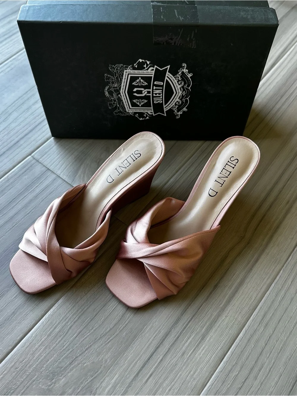 Silent D Katia Pink Satin Heels